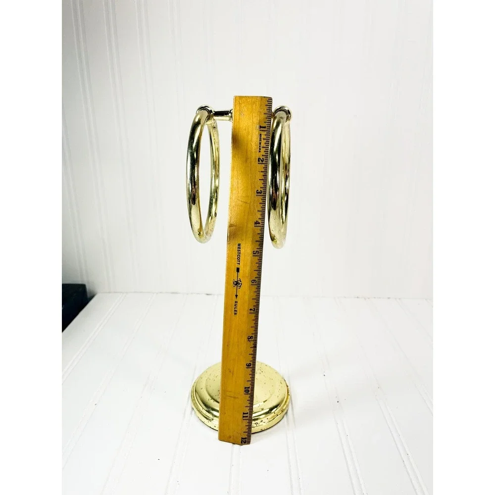 Vintage Brass Hand Towel Holder - Hollywood Regency Bathroom Decor